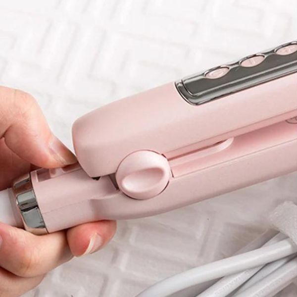 -20% Welleneisen, Hair Waver, Welleneisen Haare LCD-Lockenwickler mit 2 Zylindern LuminaBeauty   