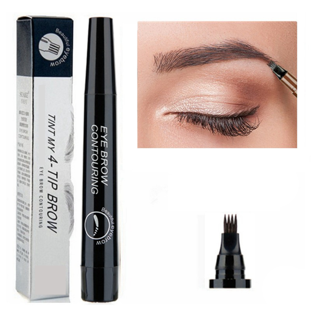 Augenbrauen Präzisionsstift Augenbrauen Make-up LuminaBeauty Schwarz  