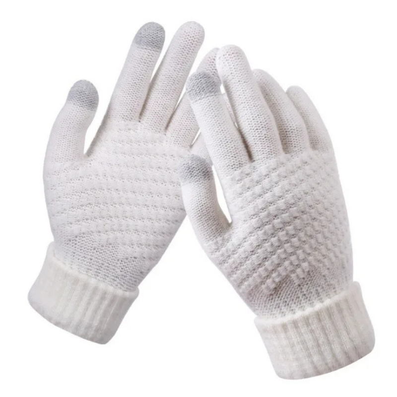 Winterhandschuhe Gloves & Mittens LuminaBeauty Weiss Einzel 