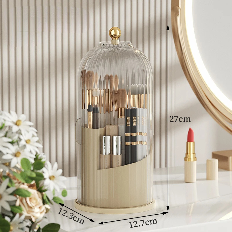 360° Make-up Aufbewahrung Aufbewahrung & Ordnungssysteme LuminaBeauty Transparent Gelb  