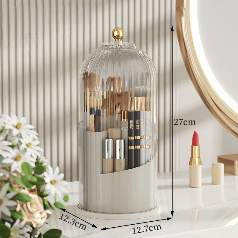 360° Make-up Aufbewahrung Aufbewahrung & Ordnungssysteme LuminaBeauty Transparent Weiß  