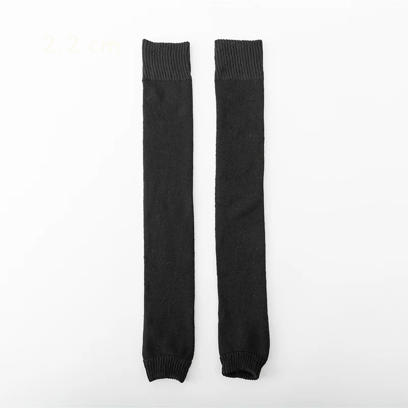 Dicke Wollstrümpfe Leg Warmers LuminaBeauty Schwarz Einzel 