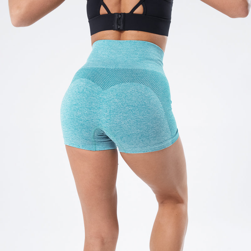 Nahtlose Workout Shorts für Frauen Sportbekleidung LuminaBeauty Blau XS 