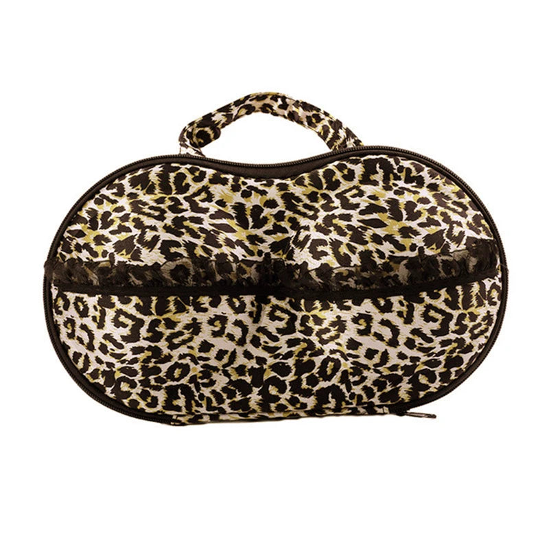 Tragbare BH-Aufbewahrungsbox Kleidertaschen LuminaBeauty Leopard Einzel 