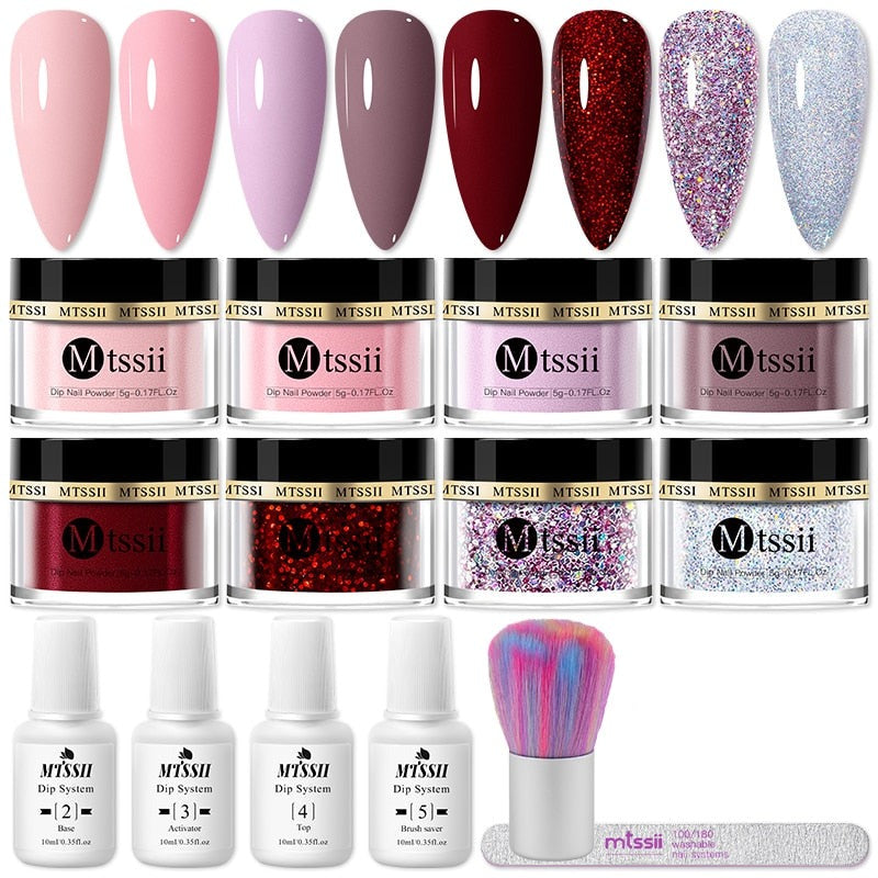 Dipping Powder Nagel Set Nail Art Kits & Accessories LuminaBeauty Komplett Set  